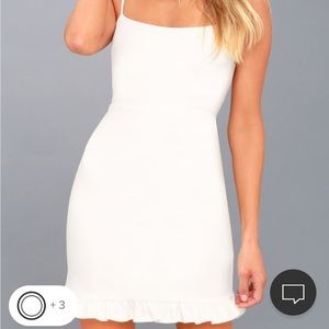 BNWT- Lulu’s Spoonful of Sass White Bodycon Dress Size small